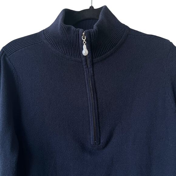 Kilte The Taylor Quarter Zip Cashmere Cotton Blend Sweater Size 2 Medium - Picture 5 of 13